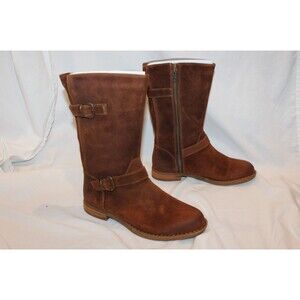 Born Women's Delano Ginger Leather Mid-Calf Buckle Boots NEW $190 SZ 7.5